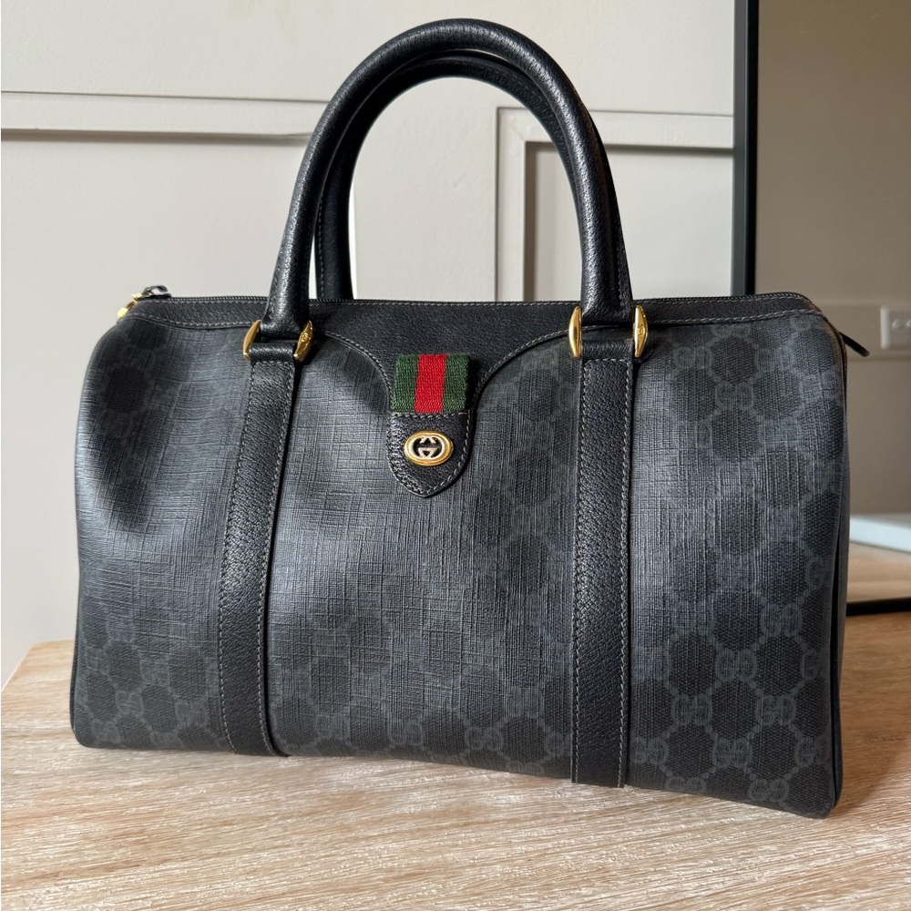 Vintage Gucci Black Boston Speedy Bag
